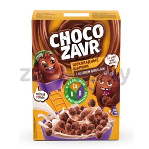 Готов. завтрак Choco Zavr, шок. шарики, обогащ. кальцием и витам., 190 г