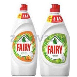 Средство д/мытья посуды Fairy, апельсин-лимонник или зелен. яблоко, 900 мл