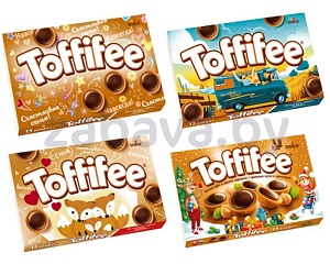 Конфеты Toffifee, лесной орех с карамелью и нугой, 125 г