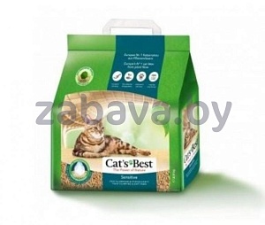 Наполнитель древесный комкующийся Cat’s Best Sensitive, сосна, хвоя, 8 л