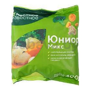 Овощная смесь «Местное известное», «Юниор», быстрозамороженная, 400 г