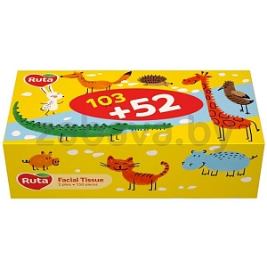 Салфетки косметические Ruta Kids, пенал, 155 шт., 2 упаковки