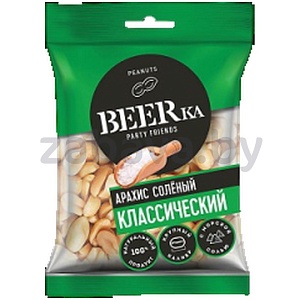 Арахис Beerka, классич. соленый, 90 г