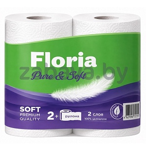 Полотенца бумажные Floria, soft, 2 сл., 2 рул.