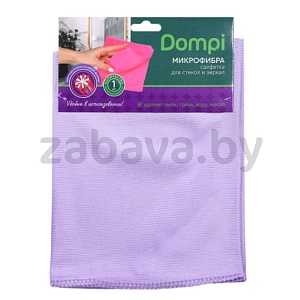 Салфетка Dompi, микрофибра, для стекол и зеркал