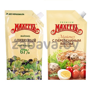 Майонез «Махеевъ», 67%, оливковый или с перепел. яйцом, 380 г
