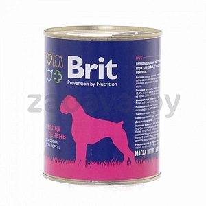 Консервы Brit для взрослых собак, паштет с сердцем и печенью, 850 г