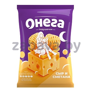 Снеки «Онега», подушечки, сметана и сыр, 70 г
