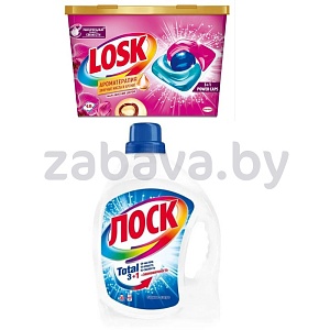 Капсулы/гель для стирки «Лоск», 18 шт/1.95 л, в ассорт.