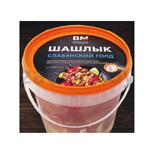Шашлык «Славянский голд», свинина, п/ф, зам., 1 кг, МК «Волковысский»