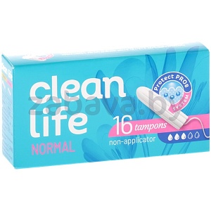 Тампоны Clean Life, normal, 16 шт.
