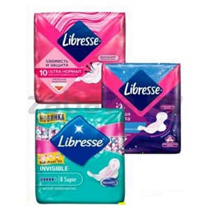 Прокладки Libresse Ultra, 10/8 шт., в ассорт.