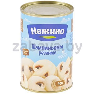 Шампиньоны «Нежино», резаные, 400 г