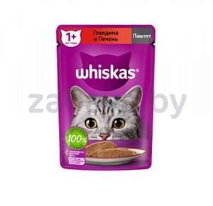 Корм для кошек Whiskas, 75 г, в ассортименте