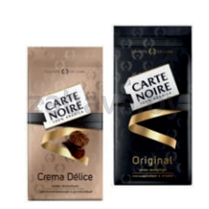 Кофе молотый Carte Noire Crema Delice или Original, 230 г