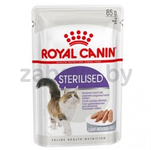 Royal Canin Sterilised влажный корм для стерилизованных кошек (в паштете/желе/соусе), 85 г