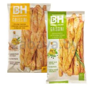 Палочки хлебные Baker House Grissini с морск. солью, 80 г, итал. травы или семена