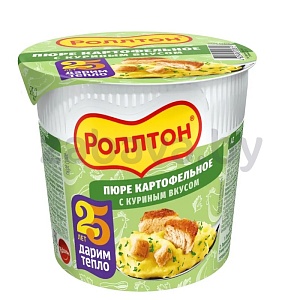 Пюре картофельное б/п «Роллтон», курица, 40 г