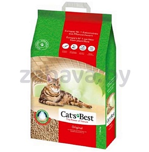 Комкующийся древесный наполнитель Cat’s Best Original, для кошачьего туалета, 10+2 л, (5,2 кг)