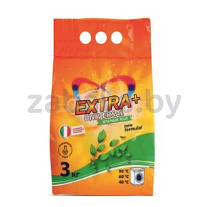 Стиральный порошок Extra Universal, зеленый чай, 3 кг