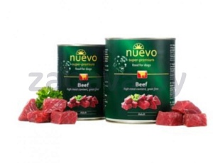 Консервы для взрослых собак Nuevo, с говядиной, 400 г