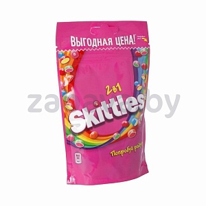 Конфеты Skittles жевательные, в глазури, 2 в 1, 100 г