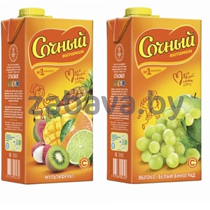 Напиток «Сочный витамин», яблоко-белый виноград/мультифр., 0,95 л