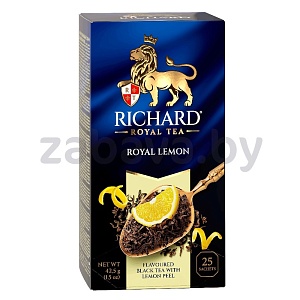 Чай Richard, черный, Royal Lemon, 25 пак.