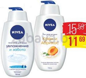 Гель-уход для душа Nivea, 750 мл