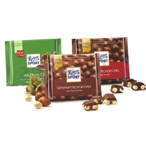 Шоколад Ritter Sport, 100 г, в ассортименте