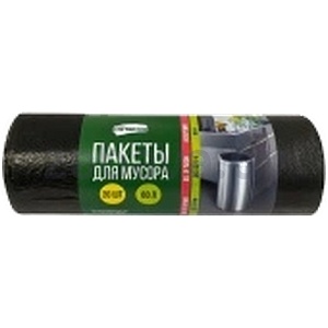 Пакеты для мусора «Чистюлино», 60 л, 20 шт., 550×650 мм, 9 мкм