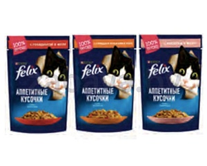 Корм для кошек Felix Sensations, 85 г, в ассортименте