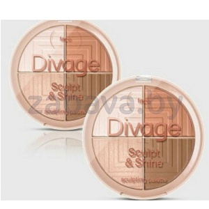 Палетка скульптурирующая для лица Divage Sculp&Shine