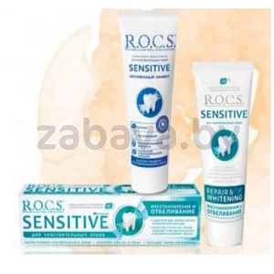 Зубная паста R.O.C.S. Sensetive, восст. и отбел. или мгнов. эффект, 94 г