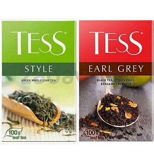 Чай Tess, Style или Earl Grey, листовой, 100 г