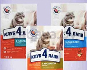 Корм для кошек «Клуб 4 лапы», 100 г