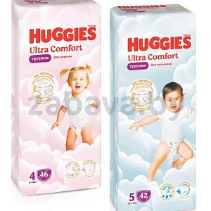 Подгузники Huggies Uultra Comfort, 46/42/38/34 шт., в ассорт.