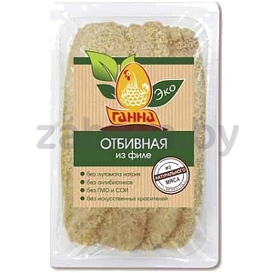 Отбивная «Ганна», п/ф, м/пт, в панировке, охл., лоток, 1 кг