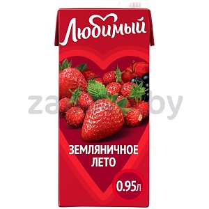 Напиток сокосод. «Любимый», земляничн. лето, 0,95 л