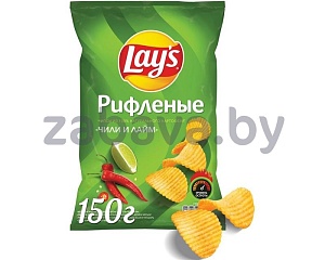 Чипсы рифленые Lay’s «Чили и лайм», 150 г