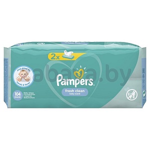 Детские влажные салфетки Pampers Fresh Clean, 104 шт.