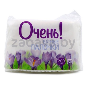 Ватные палочки «Очень!», 200 шт.