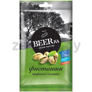 Фисташки Beerka, жареные соленые, 80 г