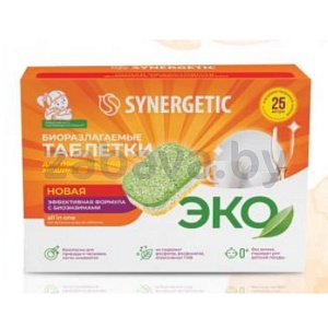 Таблетки для ПММ Synergetic, 25 шт.