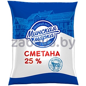 Сметана «Минская марка», 25%, 400 г