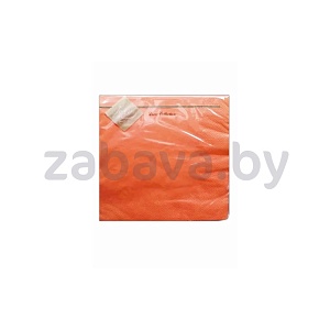 Салфетки бумажные Luxy, оранжевые, 33×33 см, 3 слоя, 20 шт.
