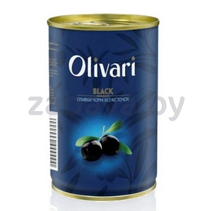 Оливки черные Olivari, б/к, 300 г