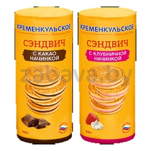 Печенье «Кременкульское», сэндвич, какао или клубника, 250 г