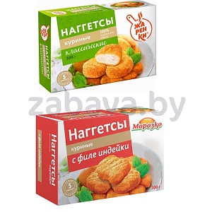 Наггетсы «Морозко», куриные классич. или из филе индейки, 300 г