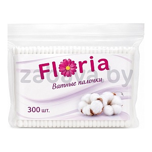 Палочки ватные Floria, 300 шт.